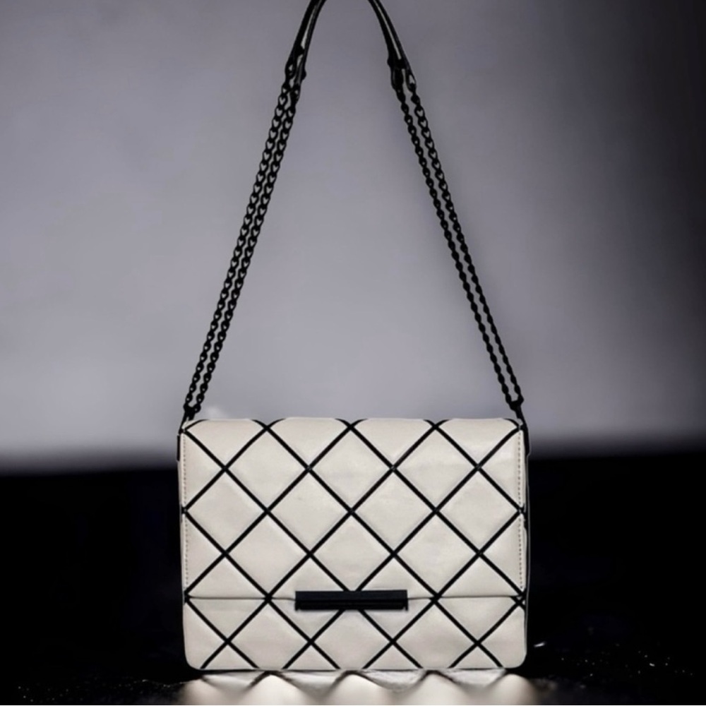 KATE SPADE NEW YORK Emerson Place Purse Overlay Lenia Black White Crossbody